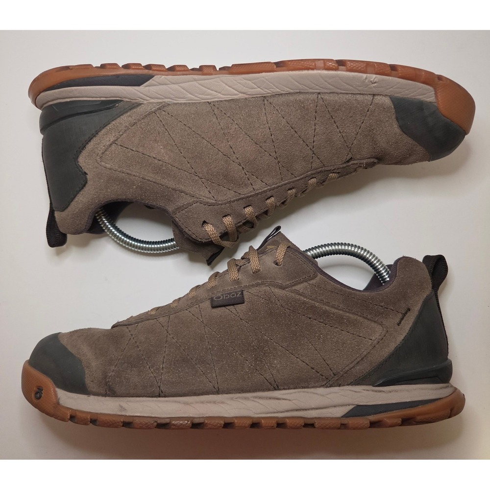 Oboz Mens Bozeman Low Leather Hiking Shoes Canteen Brown Suede US 9 Gorpcore